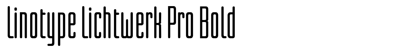 Linotype Lichtwerk Pro Bold